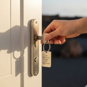 Llavero de Diseño "Mi Nuevo Hogar en Lanzarote"