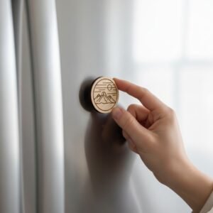 Imán de Madera Artesanal "Volcanes"